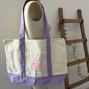 2026! Trader Joe's Limited Edition Lavender Canvas 1pc Large Tote Bag Only